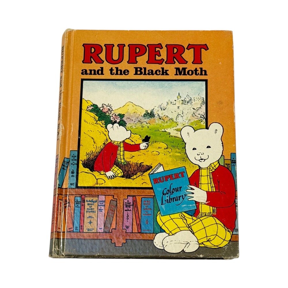 Purnell Rupert and the Black Moth HC Book 1977 Vintage Bear Adventure UK
